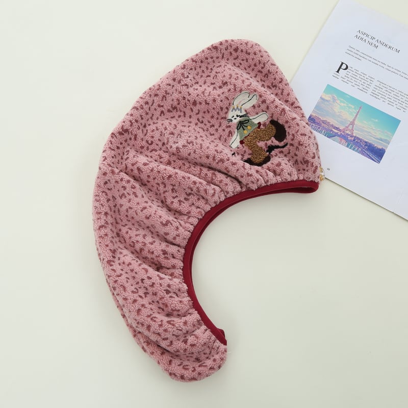 Καπέλο στεγνώματος μαλλιών από Coral fleece, κέντημα και εκτύπωση, νήματα Microfiber, προσαρμογή διαθέσιμη, 80-99 g