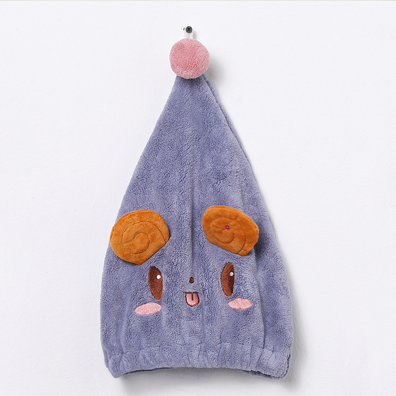 Σκούφος στεγνώματος μαλλιών από κοραλλ φλίς, 150D νήμα, κεντημένο φινίρισμα, 80–99 g