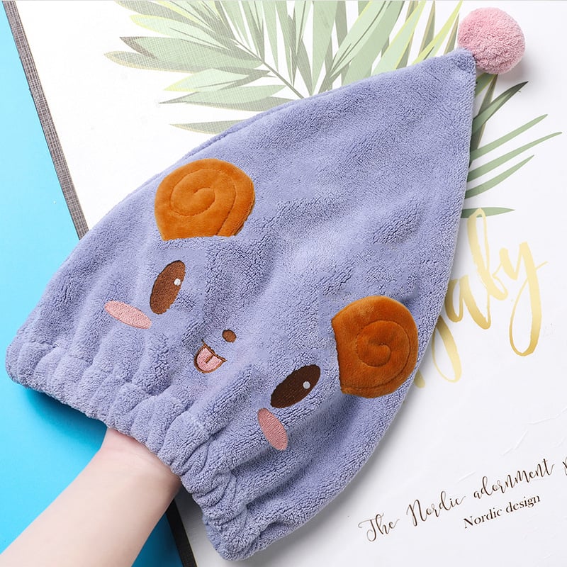 Σκούφος στεγνώματος μαλλιών από κοραλλ φλίς, 150D νήμα, κεντημένο φινίρισμα, 80–99 g