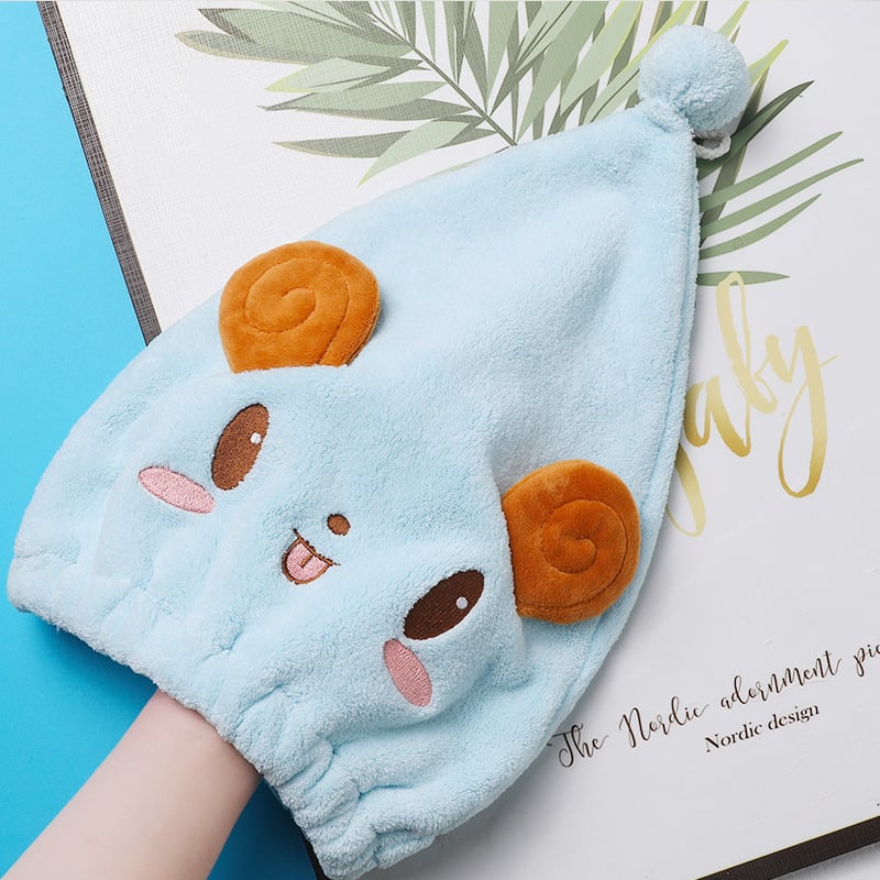 Σκούφος στεγνώματος μαλλιών από κοραλλ φλίς, 150D νήμα, κεντημένο φινίρισμα, 80–99 g