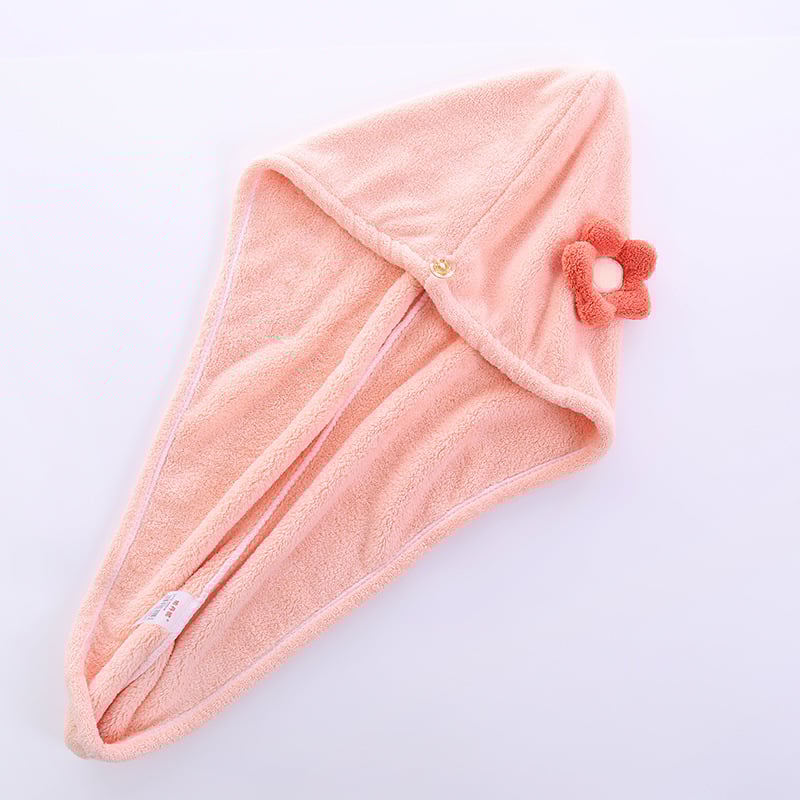 Кап за сушене на коса от коралов флис, абсорбиращ и бързосъхнещ, 150D нишка, тегло 80-99 g, дизайн със слънчоглед, за дами