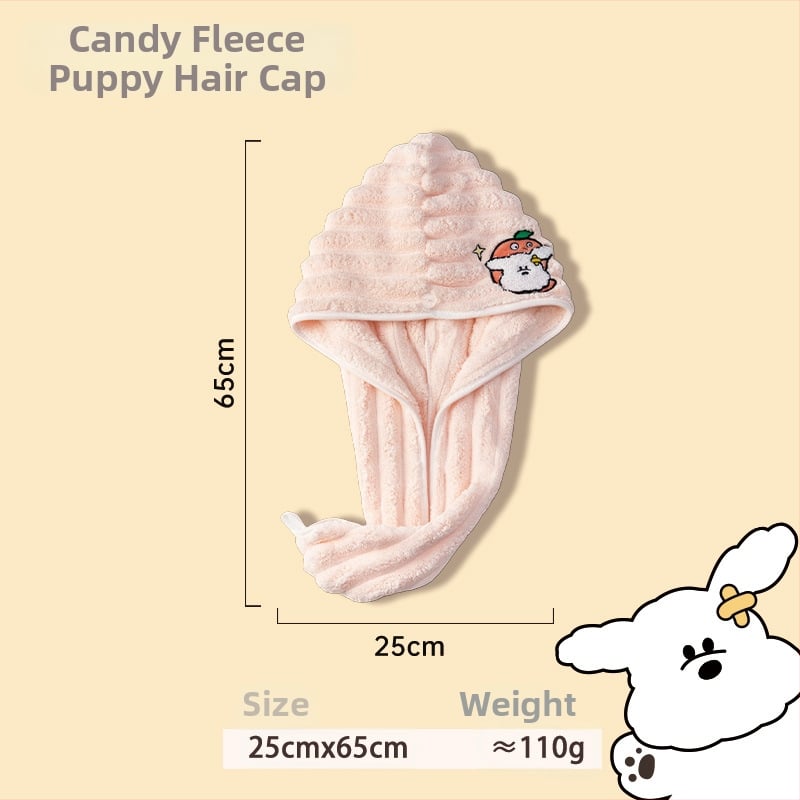 Turban za sušenje kose od coral fleecea, upija vodu i brzo suši; 80–99 g; 32 vlakna; vezenje i šivanje