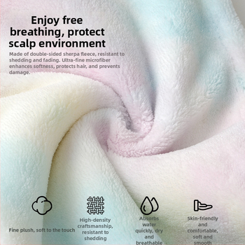 Ξηραντικό καπέλο μαλλιών από βελούρο, 32 νήματα, βάρος 50–79 g