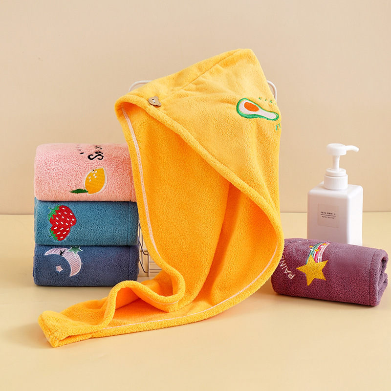 Σκουφάκι στέγνωσης μαλλιών από φλις κοραλλιού, μάρκα Three Dolls, πολυεστερικό νήμα, βάρος 50–79 g