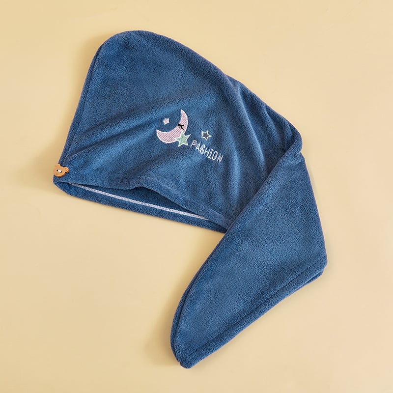 Σκουφάκι στέγνωσης μαλλιών από φλις κοραλλιού, μάρκα Three Dolls, πολυεστερικό νήμα, βάρος 50–79 g