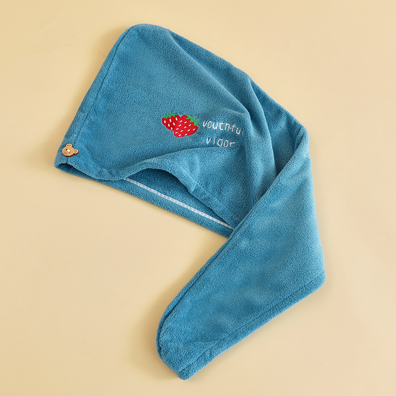 Σκουφάκι στέγνωσης μαλλιών από φλις κοραλλιού, μάρκα Three Dolls, πολυεστερικό νήμα, βάρος 50–79 g