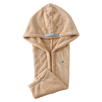 Καπέλο για το στέγνωμα μαλλιών από coral fleece, κεντημένο, 80-99 g, 10 κλωστές