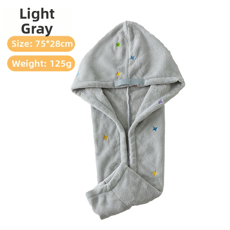 Καπέλο για το στέγνωμα μαλλιών από coral fleece, κεντημένο, 80-99 g, 10 κλωστές