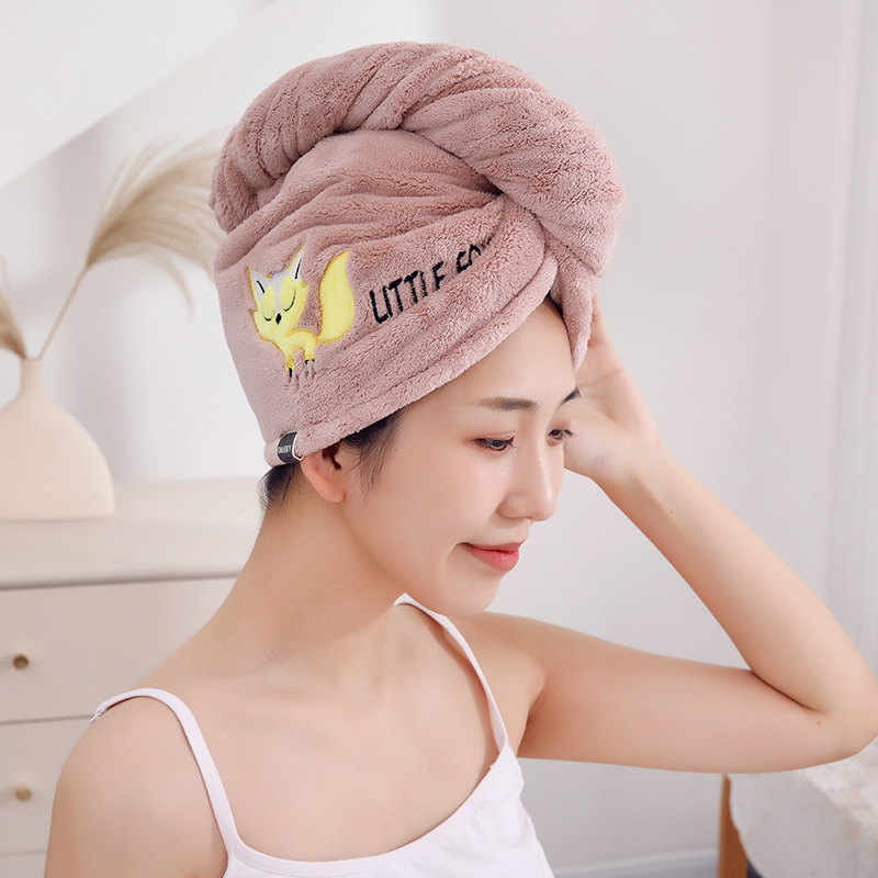 Καπέλο στεγνώματος μαλλιών από κοραλλοφλίς, κεντημένο, 150D νήμα, 140–169 g