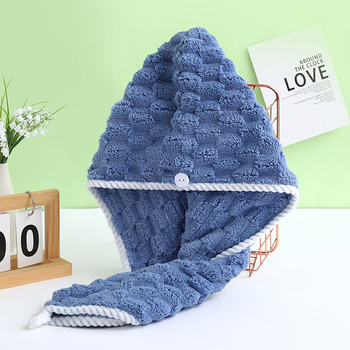 Καπέλο στέγνωσης μαλλιών από φλίς κοραλλιών, 80–99 g, Διαδικασία κατασκευής: βελονάκι, Διαθέσιμη προσαρμογή