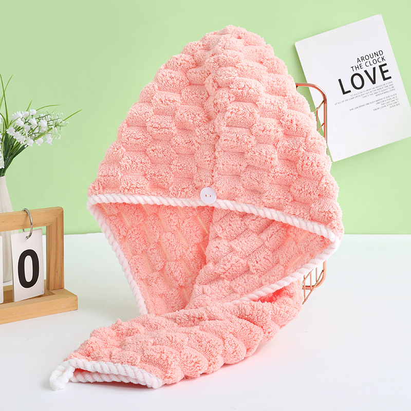 Καπέλο στέγνωσης μαλλιών από φλίς κοραλλιών, 80–99 g, Διαδικασία κατασκευής: βελονάκι, Διαθέσιμη προσαρμογή