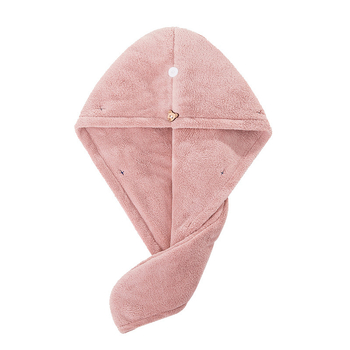 Ženski kapu za sušenje kose, iznimno upijajući, brzo sušenje, dvostruki sloj, coral fleece, 120D, 50–79 g, šivanje