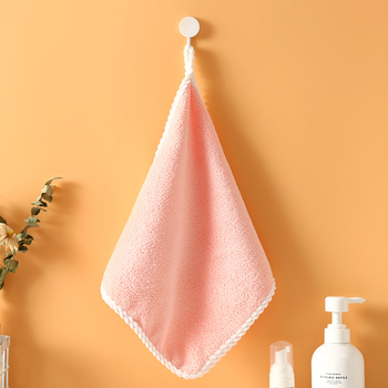 Vješena krpa za ruke, slatki kuhinjski crtani dizajn, koralni velur, 150D, prošivena, 30–50 g