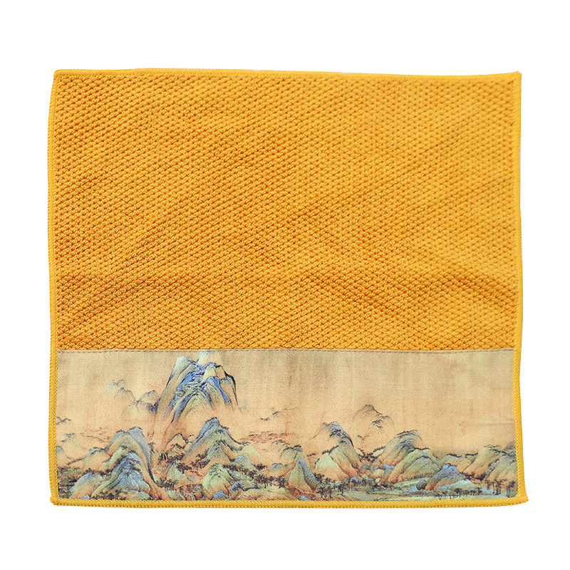 Πετσέτα τσαγιού από πολυεστέρα-βαμβάκι, καταγωγή Dehua, με εκτυπωμένο λογότυπο, συσκευασμένη, εθνικό στυλ