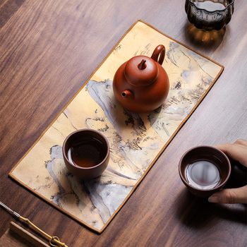 Πετσέτα τσαγιού Chang feng, παχύτερο απορροφητικό ύφασμα, suede-σύνθετο ύφασμα, Zen έμπνευση, κλασικό παραδοσιακό στιλ