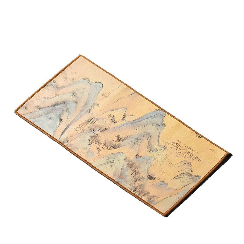 Πετσέτα τσαγιού Chang feng, παχύτερο απορροφητικό ύφασμα, suede-σύνθετο ύφασμα, Zen έμπνευση, κλασικό παραδοσιακό στιλ