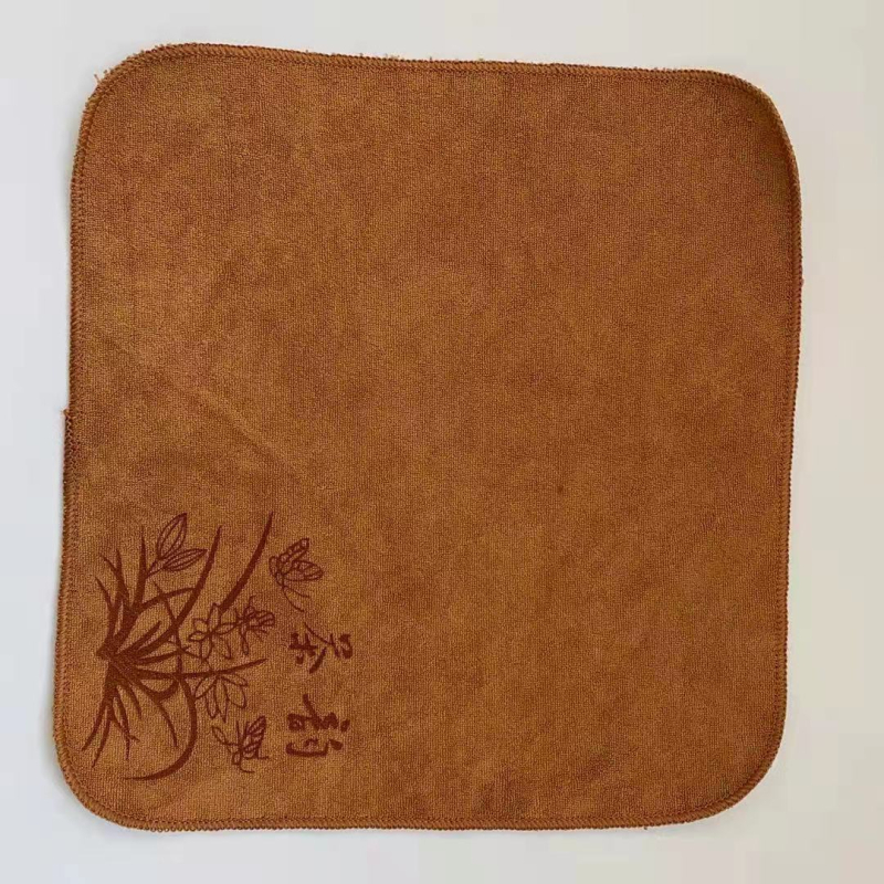 Proizvodna serija krpe za čaj, apsorpcijska i debela, dvostruki sloj kompozitnog materijala, kineskog stila pamuk i lan, Zen retro logotip