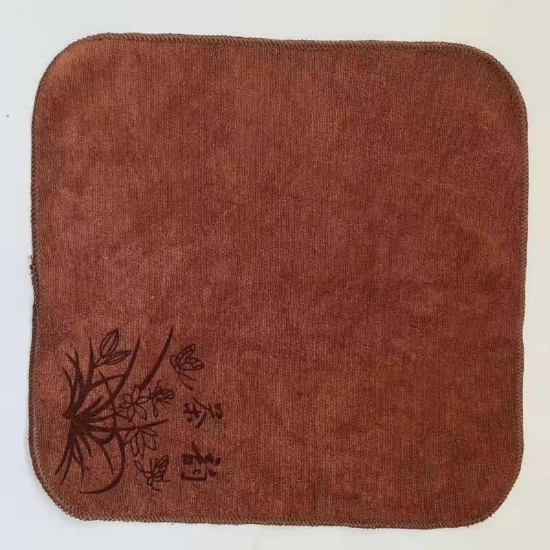 Proizvodna serija krpe za čaj, apsorpcijska i debela, dvostruki sloj kompozitnog materijala, kineskog stila pamuk i lan, Zen retro logotip