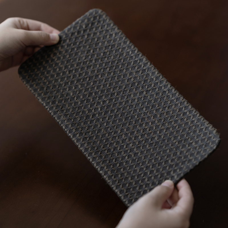 Σετ αξεσουάρ τελετής τσαγιού — ύφασμα από βαμβακι-λινό με φυτική βαφή, εκτύπωση λογότυπου, ρετρό στυλ, Νέο κινεζικό στυλ