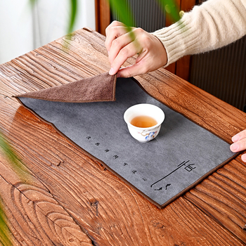 Ouke Διπλής όψεως παχιά πετσέτα τσαγιού, βαμβάκι-λινό, μαλακή και απορροφητική, νέου κινεζικού στυλ, βάρος 0,5 kg