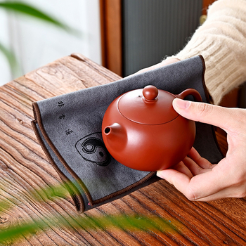 Ouke Διπλής όψεως παχιά πετσέτα τσαγιού, βαμβάκι-λινό, μαλακή και απορροφητική, νέου κινεζικού στυλ, βάρος 0,5 kg