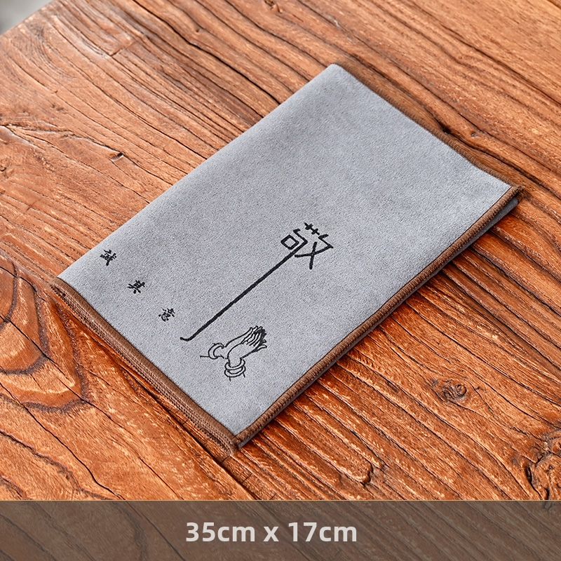 Ouke Διπλής όψεως παχιά πετσέτα τσαγιού, βαμβάκι-λινό, μαλακή και απορροφητική, νέου κινεζικού στυλ, βάρος 0,5 kg