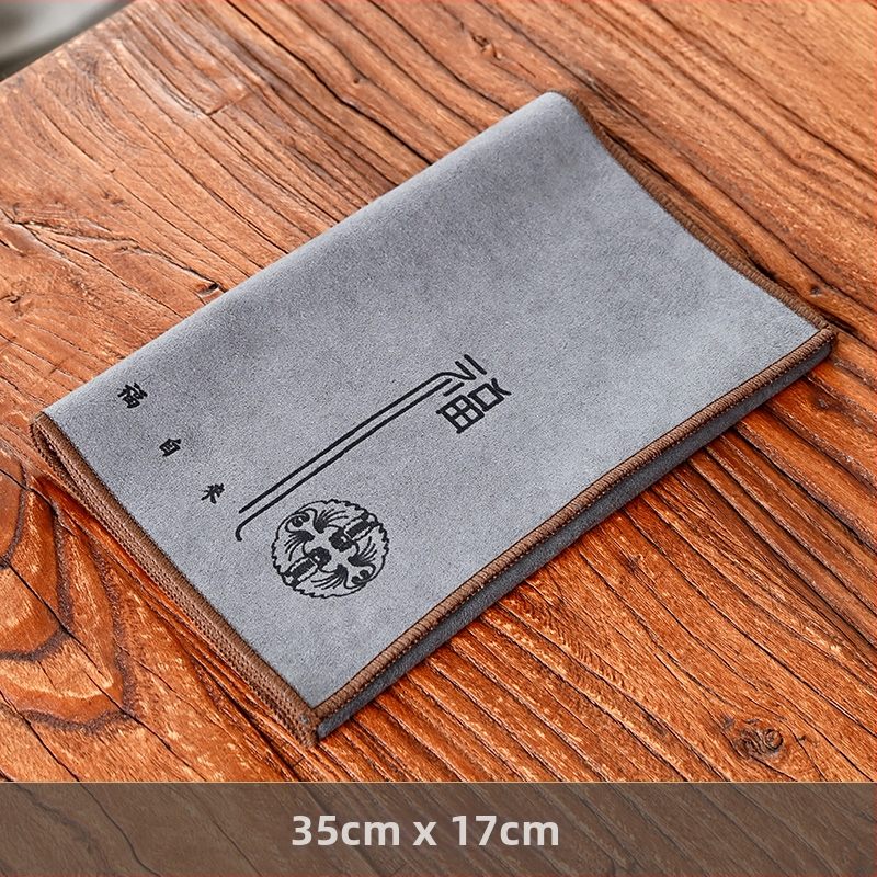 Ouke Διπλής όψεως παχιά πετσέτα τσαγιού, βαμβάκι-λινό, μαλακή και απορροφητική, νέου κινεζικού στυλ, βάρος 0,5 kg