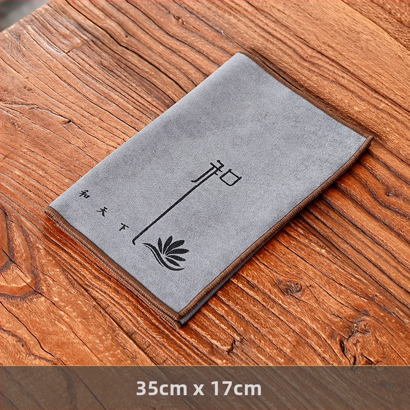 Ouke Διπλής όψεως παχιά πετσέτα τσαγιού, βαμβάκι-λινό, μαλακή και απορροφητική, νέου κινεζικού στυλ, βάρος 0,5 kg