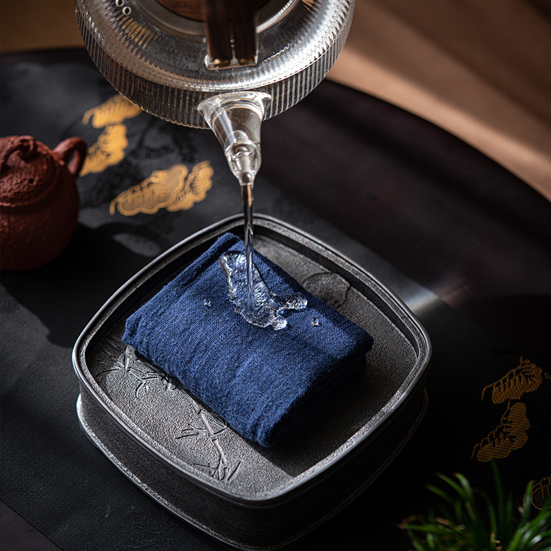 Πετσέτα τσαγιού - βαμβακο-λινο ύφασμα, Νέο κινεζικό στυλ, κατάλληλη για τελετή τσαγιού, απορροφητικό πανί.