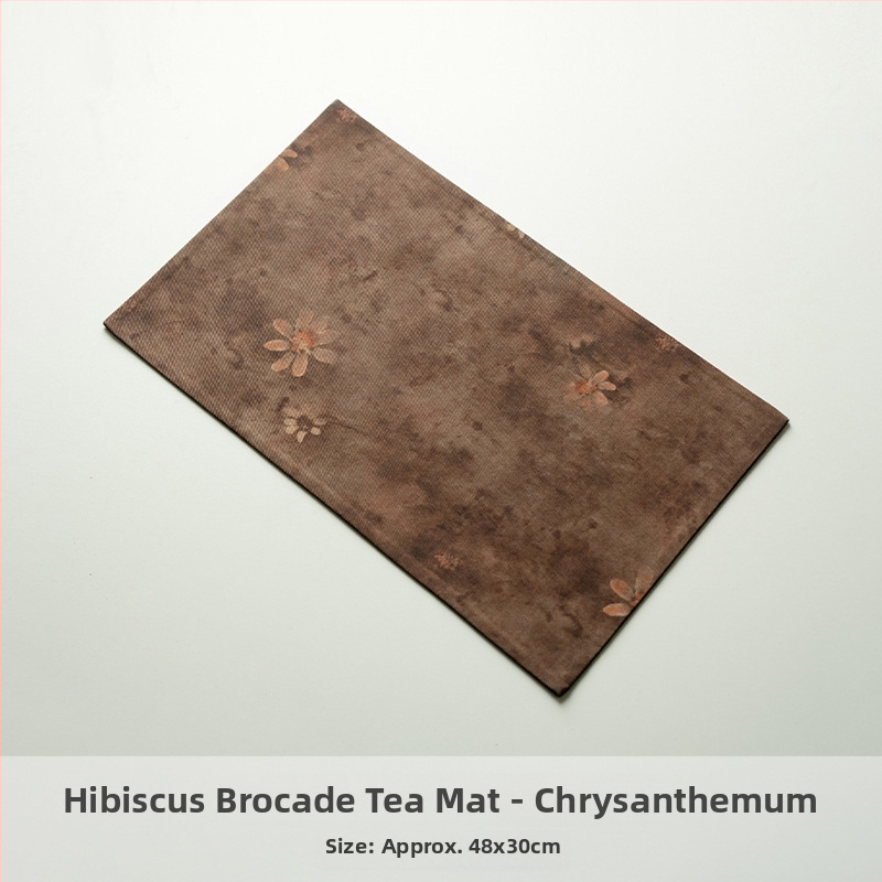 Changpju βαμβακο-λινο αξεσουάρ τελετής τσαγιού – Νέο κινέζικό στυλ, κεντημένο Dandelion πατάκι τσαγιού