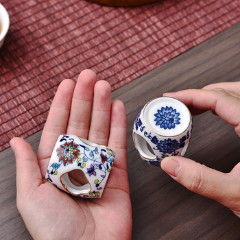 Κεραμικά αξεσουάρ για τελετή τσαγιού – στηριγμα καπακιού τσαγιέρας και σουβέρ φλυτζανιού, καταγωγή Κουαντζού, Καλοκαίρι 2021, Νέος κινέζικος στυλ, βάρος 0.1