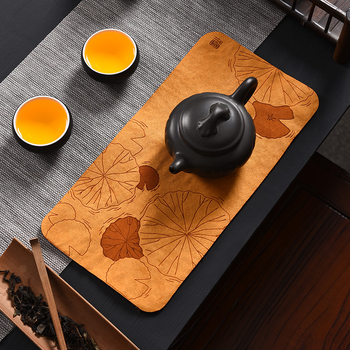 Υφασμάτινο πατάκι τσαγιού με εκτυπωμένο λογότυπο, συσκευασία σε σακούλα OPP