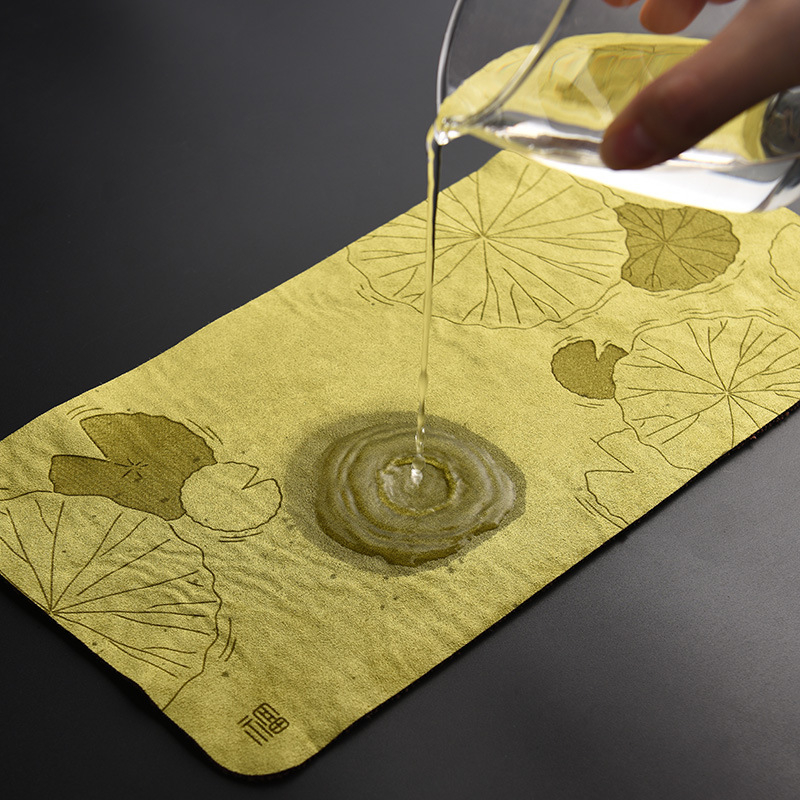 Υφασμάτινο πατάκι τσαγιού με εκτυπωμένο λογότυπο, συσκευασία σε σακούλα OPP