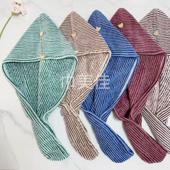 Капа за сушене на коса — еднослойна, абсорбираща, обвивка за миене и сушене на косата; коралов велур, 150D прежда, 80–99 g