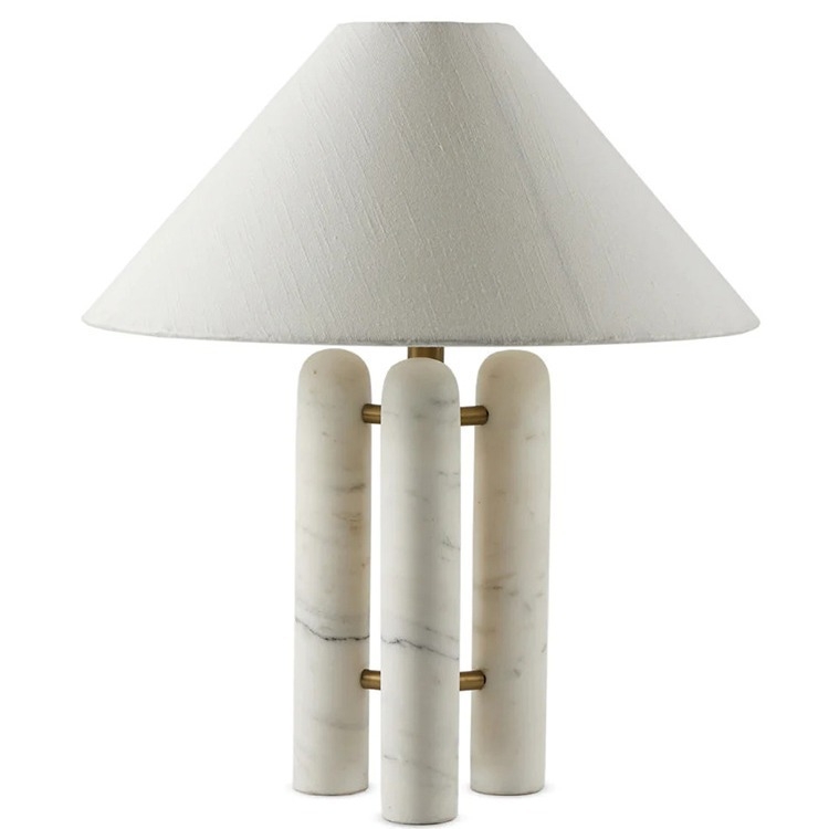 Galda lampa ar marmora cilindrisku pamatni, mūsdienīgs minimālisma stils, TD841, 220V, nakts gaisma un apkārtnes gaisma