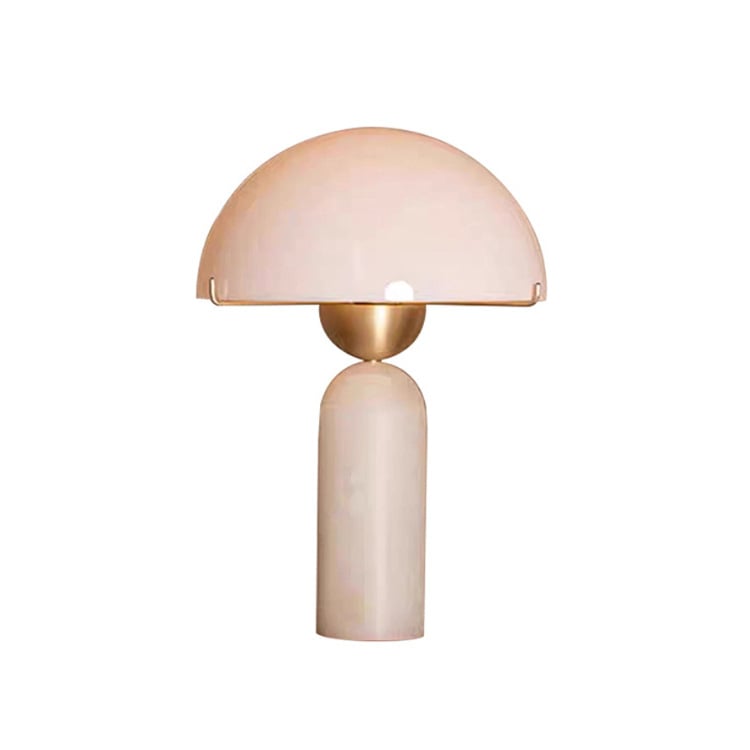 Galda lampa ar marmora cilindrisku pamatni, mūsdienīgs minimālisma stils, TD841, 220V, nakts gaisma un apkārtnes gaisma