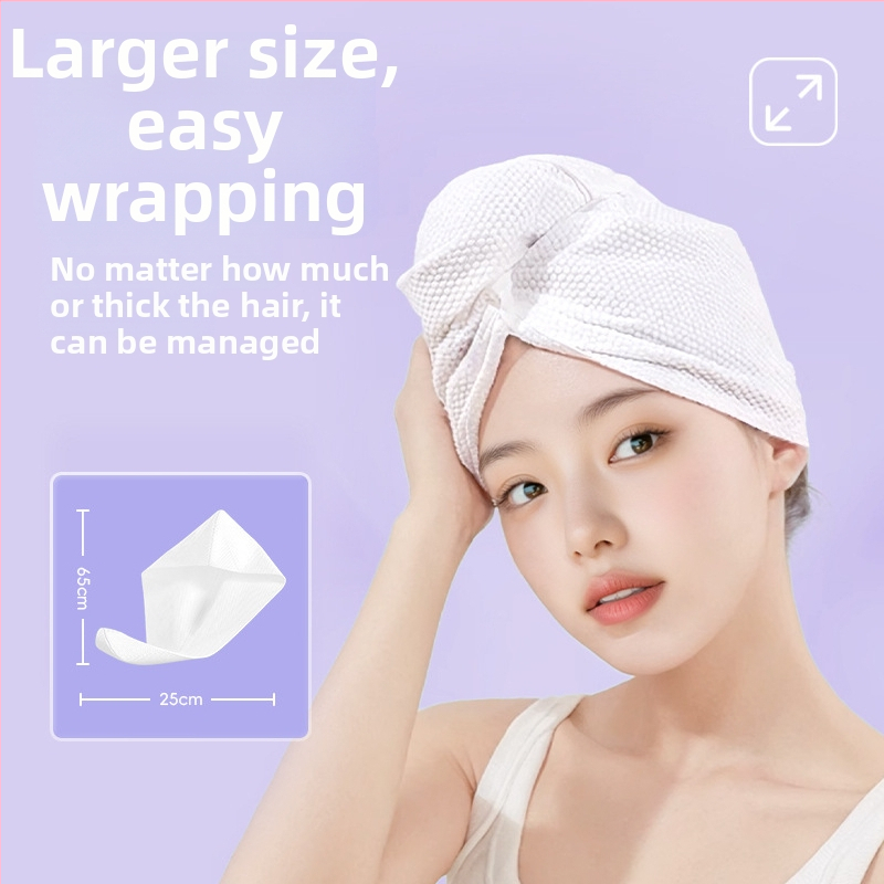 Еднократна шапка за сушене на коса, абсорбира вода, бързо изсъхваща, нетъкан плат, тегло под 30 g, персонализирана чрез печат