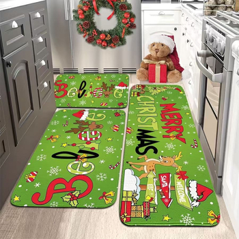 Кухненска подложка за пода — абсорбираща масло, квадратна, абстрактен принт, полиестер, персонализираема