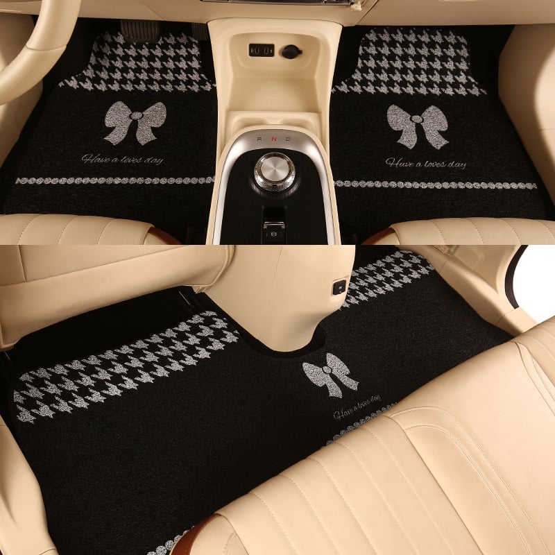 Комплект от три автомобилни стелки с карикатурен дизайн, материал: silk circle, миещи се, стил: карикатура