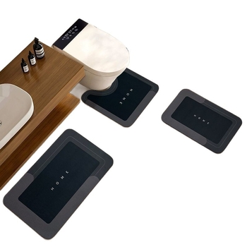 Комплект за баня с диатомова глина: правоъгълни антихлъзгащи подложки 400×600 мм, съдържание 71–80% диатомова глина