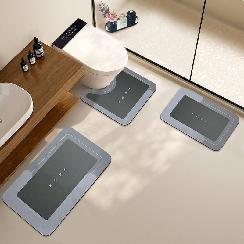 Комплект за баня с диатомова глина: правоъгълни антихлъзгащи подложки 400×600 мм, съдържание 71–80% диатомова глина