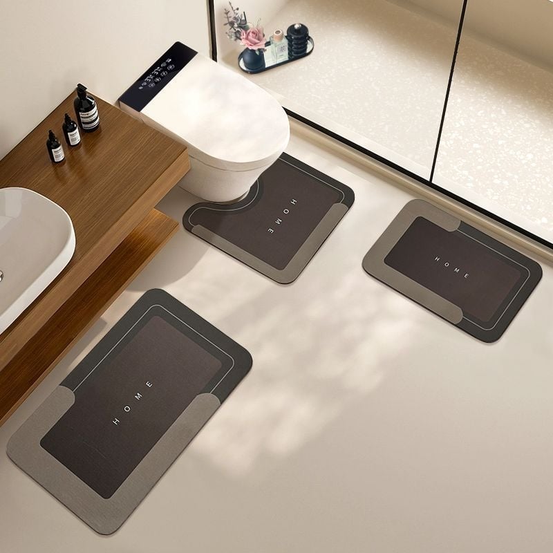 Комплект за баня с диатомова глина: правоъгълни антихлъзгащи подложки 400×600 мм, съдържание 71–80% диатомова глина