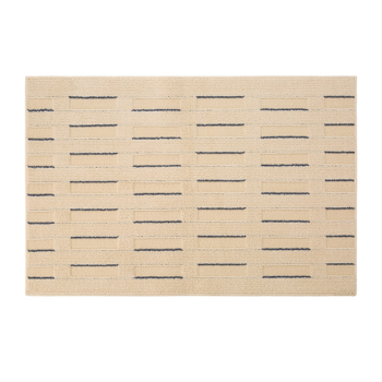 Барова подложка за кухня, антихлъзгаща и маслоустойчива, жакардово тъкана от полипропиленово влакно, геометричен модел с решетка, подходяща за кухня и вход, почистване: ръчно пране, машинно пране и вакуум