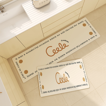 Квадратна кухненска подложка от diatom mud, миваема, с шарка: ивици, едноцветни или букви, японски и корейски стил