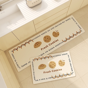 Квадратна кухненска подложка от diatom mud, миваема, с шарка: ивици, едноцветни или букви, японски и корейски стил