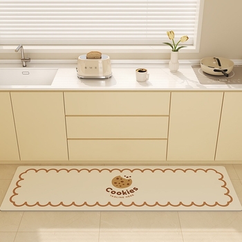 Квадратна кухненска подложка от diatom mud, миваема, с шарка: ивици, едноцветни или букви, японски и корейски стил