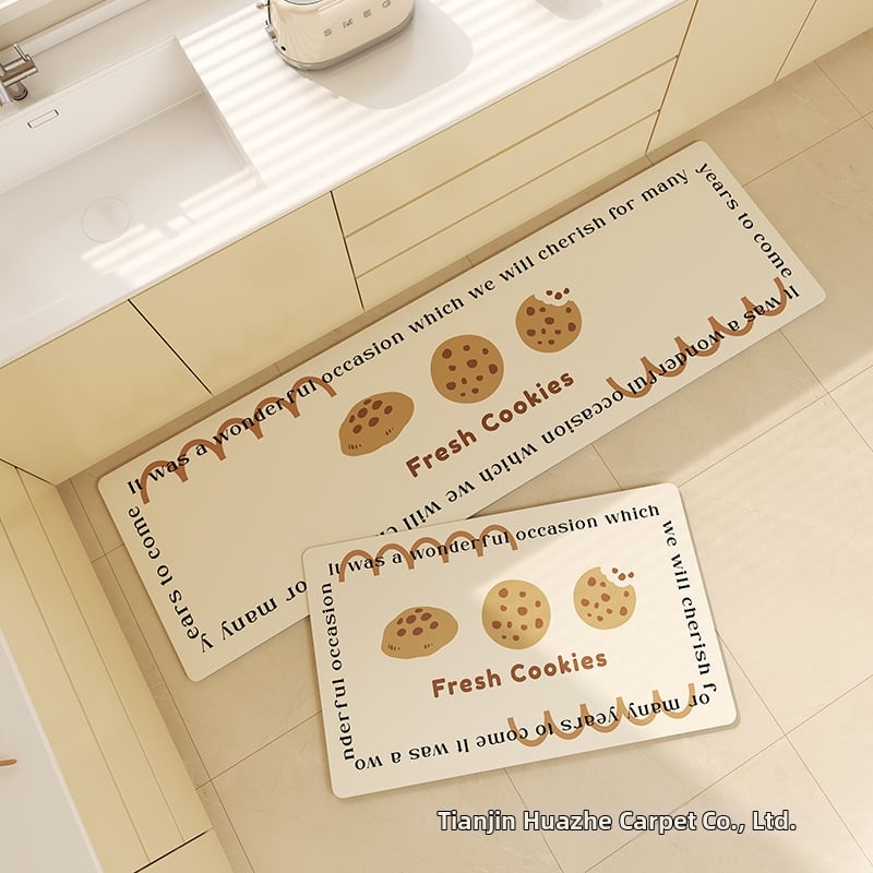 Квадратна кухненска подложка от diatom mud, миваема, с шарка: ивици, едноцветни или букви, японски и корейски стил