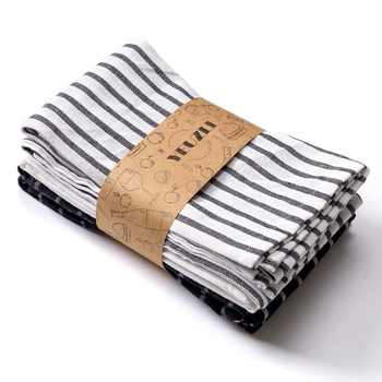 Čajna krpa, 100% pamuk, apsorpcija 5–10 s, težina 60 g, core yarn tehnologija, plain weave