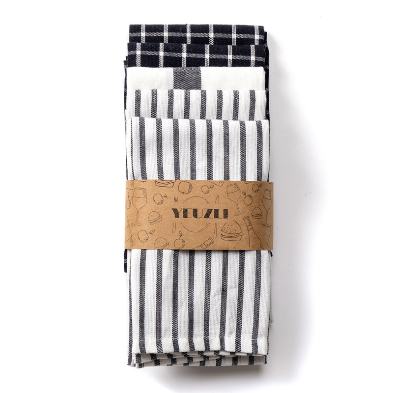 Čajna krpa, 100% pamuk, apsorpcija 5–10 s, težina 60 g, core yarn tehnologija, plain weave