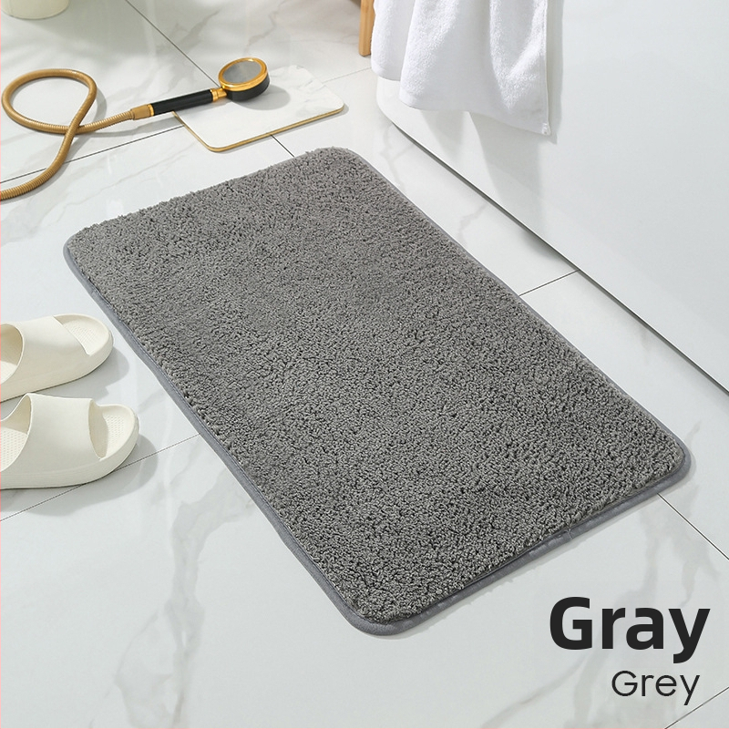 Неслизваща се абсорбираща плюшена подложка за пода, правоъгълна, полиестер, височина на влакното 1,5 см, тегло 1200 г